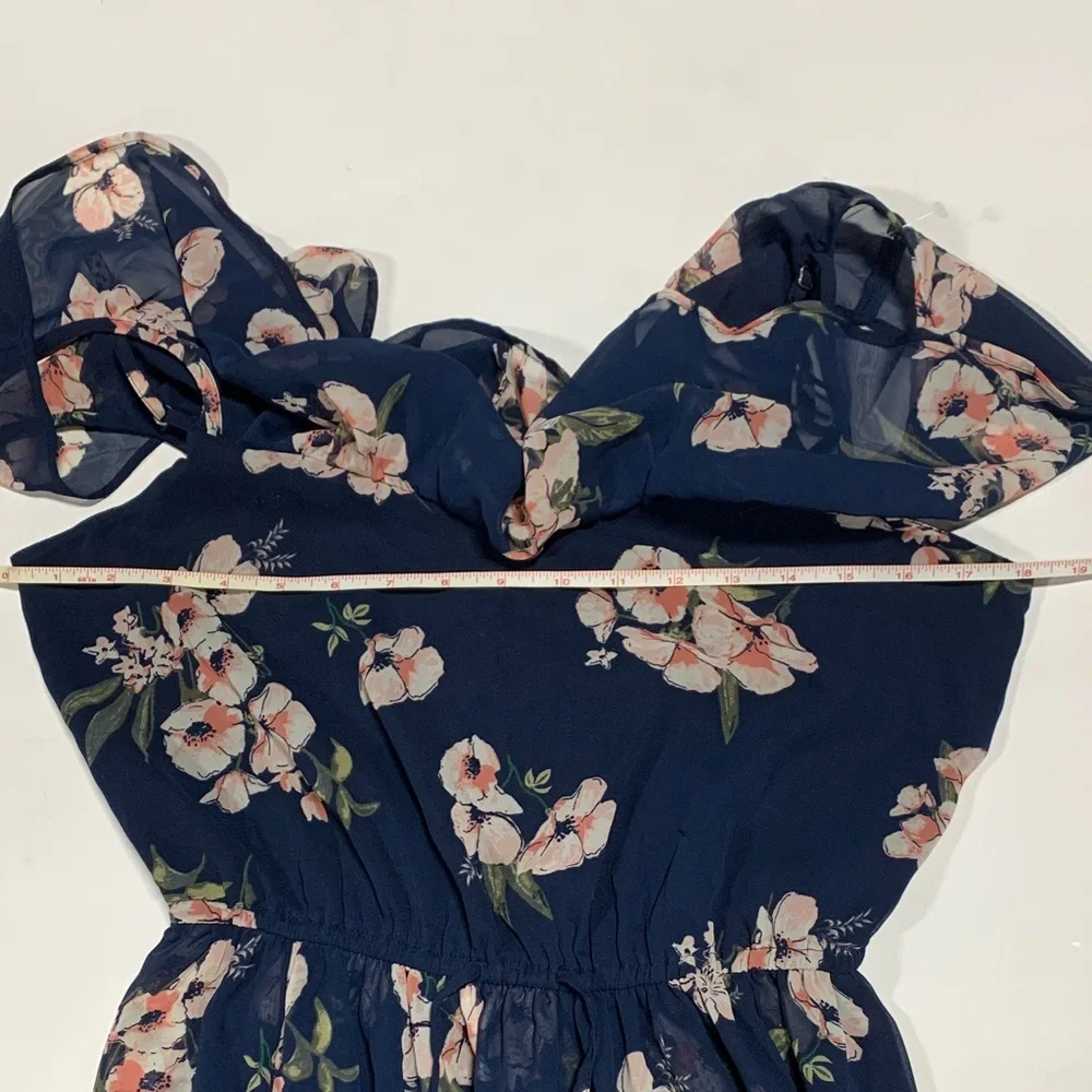 Abercrombie‎ & Fitch Maxi Dress Women’s Floral Navy Blue Dress Size M 2310